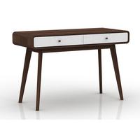 Schreibtisch Cassie Walnussfarben 120 cm - Walnussfarben/Weiß, Design, Holzwerkstoff (120/79/50cm) - MID.YOU