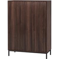 Highboard Celine Braun B: 80cm - Schwarz/Braun, Design, Holzwerkstoff/Metall (80/110/35cm) - MID.YOU