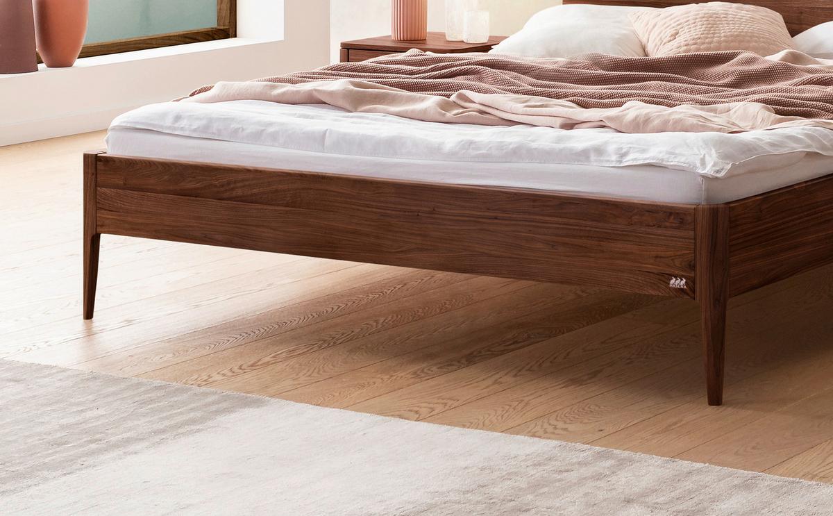 Bett Spezia Nussbaumfarben Lf: 140x200 Cm - Nussbaumfarben, KONVENTIONELL, Holz (140/200cm) - Hasena