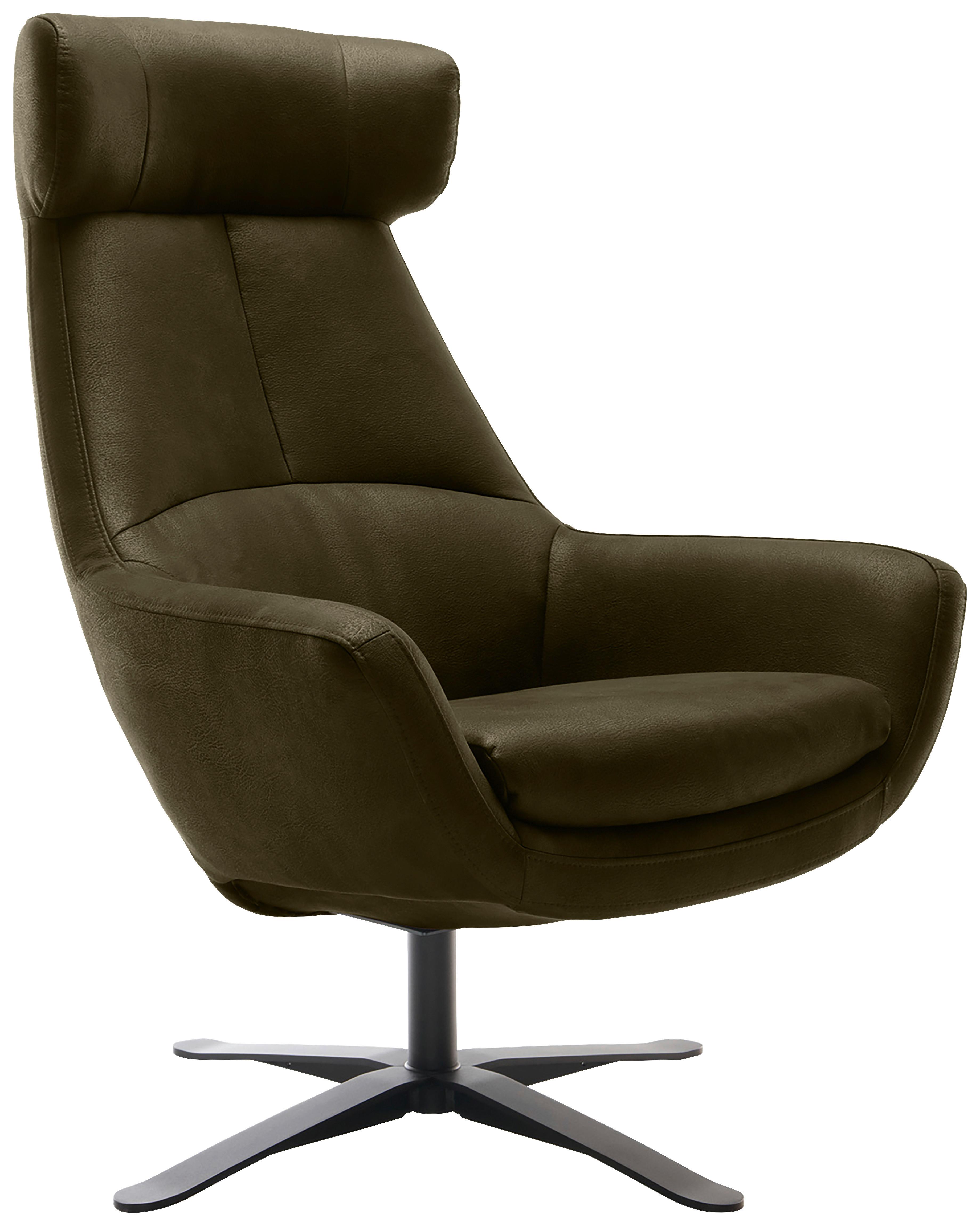 Sessel Be Organic - Schwarz/Grün, MODERN, Textil (81/112/83cm) - Trendmanufaktur