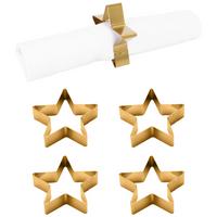 Serviettenring Echtwerk Serviettenring-Set - Goldfarben, Design, Metall (7cm) - Echtwerk