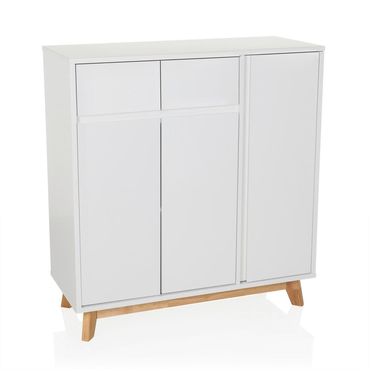 Kommode Estha Weiß B: 80 cm - Weiß, MODERN, Holzwerkstoff (80/85/34cm) - MID.YOU