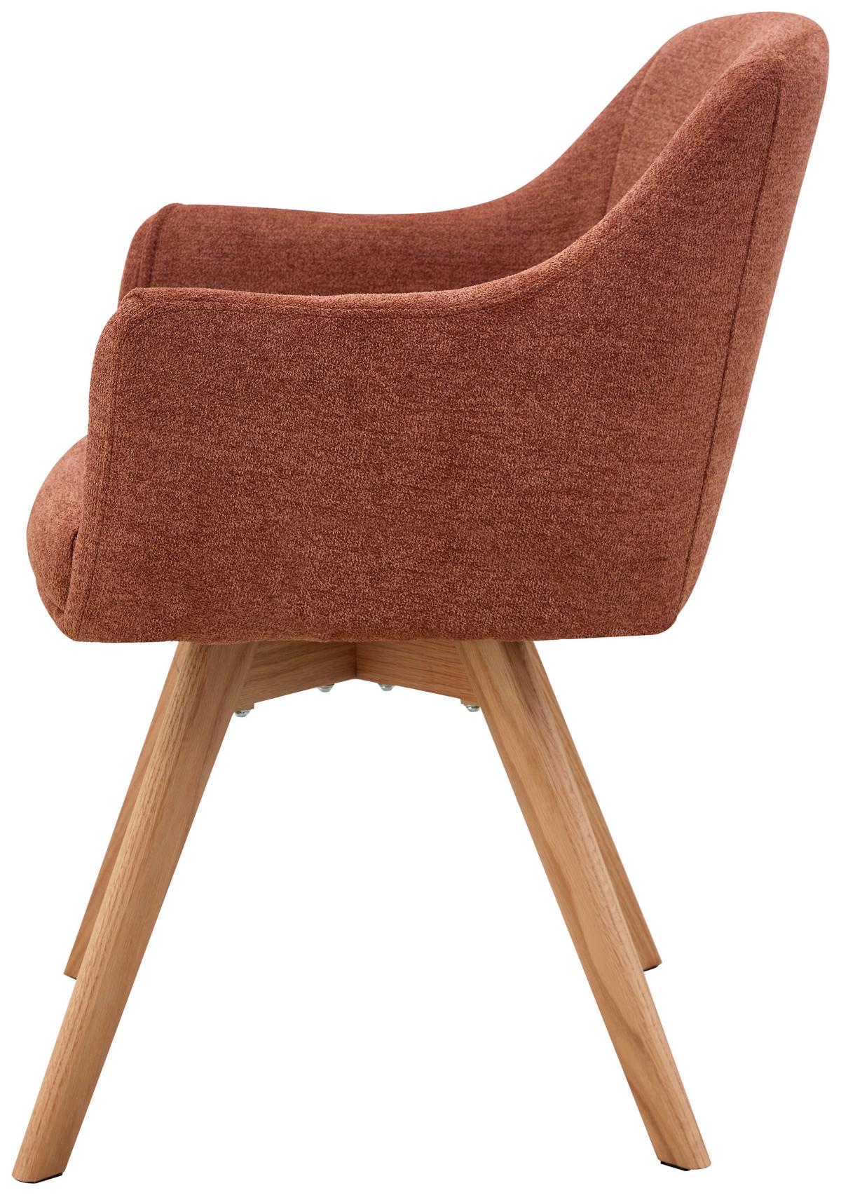 Armlehnstuhl Mats Webstoff Karamell, B: 61 Cm - Karamell/Naturfarben, KONVENTIONELL, Holz/Textil (61/85,5/63,5cm) - Livetastic