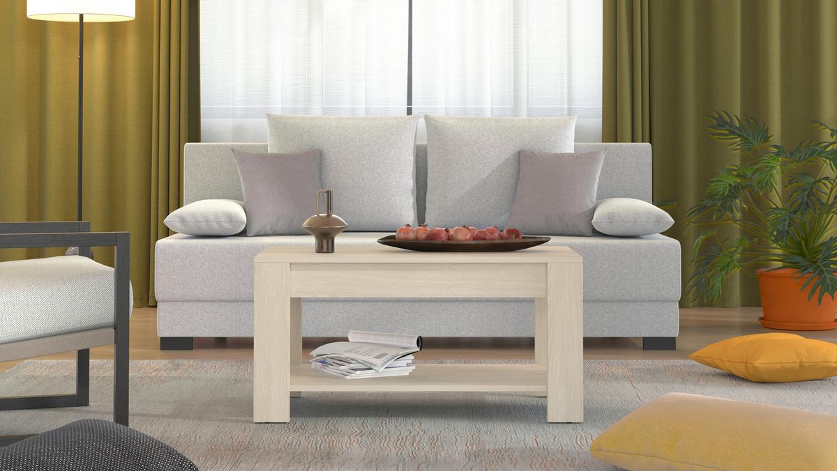 Dohányzóasztal Clent - tölgyfa színű, Modern, faalapú anyag (90/45,5/49,5cm)