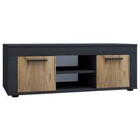 Lowboard Usilo Anthrazit Honigeiche Dekor - Honigeiche/Anthrazit, Design, Holzwerkstoff (102/37/45cm) - MID.YOU