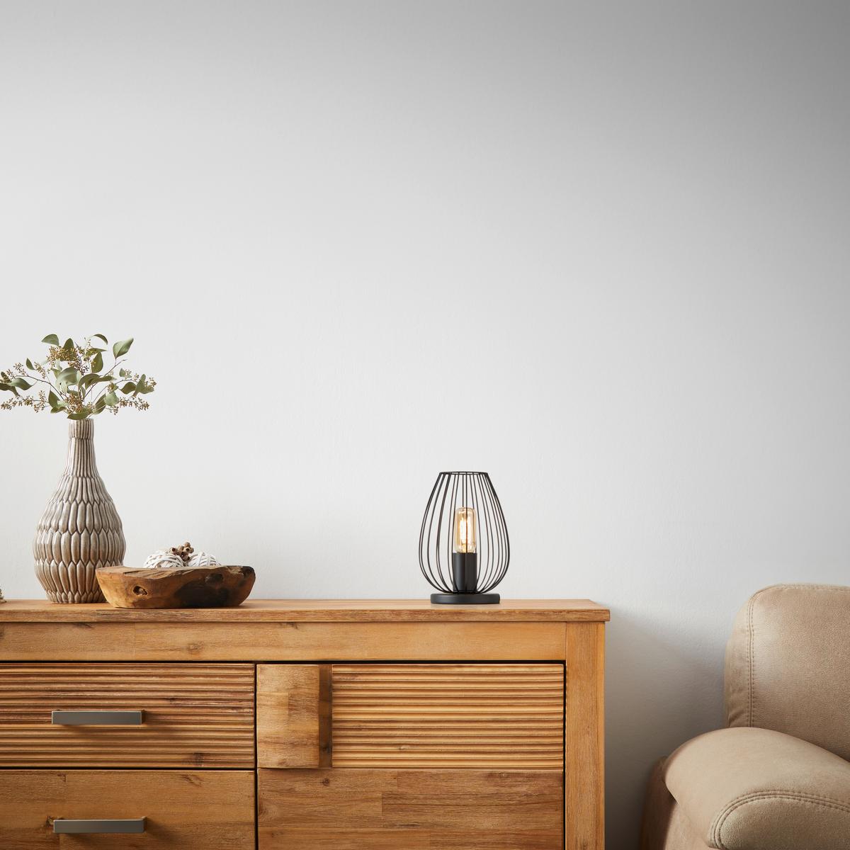 Stolová lampa Dioder 16/23cm, 60 Watt - čierna, Lifestyle, kov (16/23cm) - Mömax