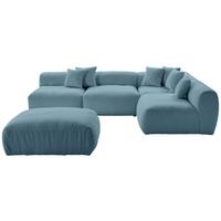 Ecksofa Bloom - Blau, Trend, Textil (315/235cm) - Livetastic