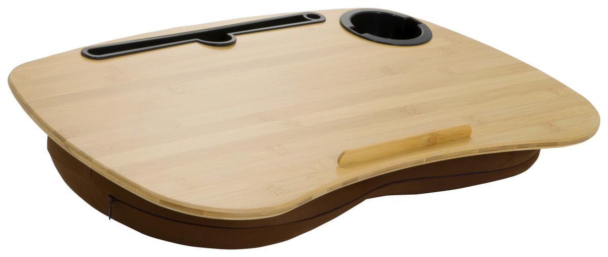 Laptopunterlage Comfilap I Echtholz Braun - Braun, Basics, Holz/Textil (54/9,5/34,5cm) - MID.YOU