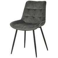 STUHL RAVENNA - Schwarz/Grau, MODERN, Holz/Textil (49/85/61cm) - Livetastic