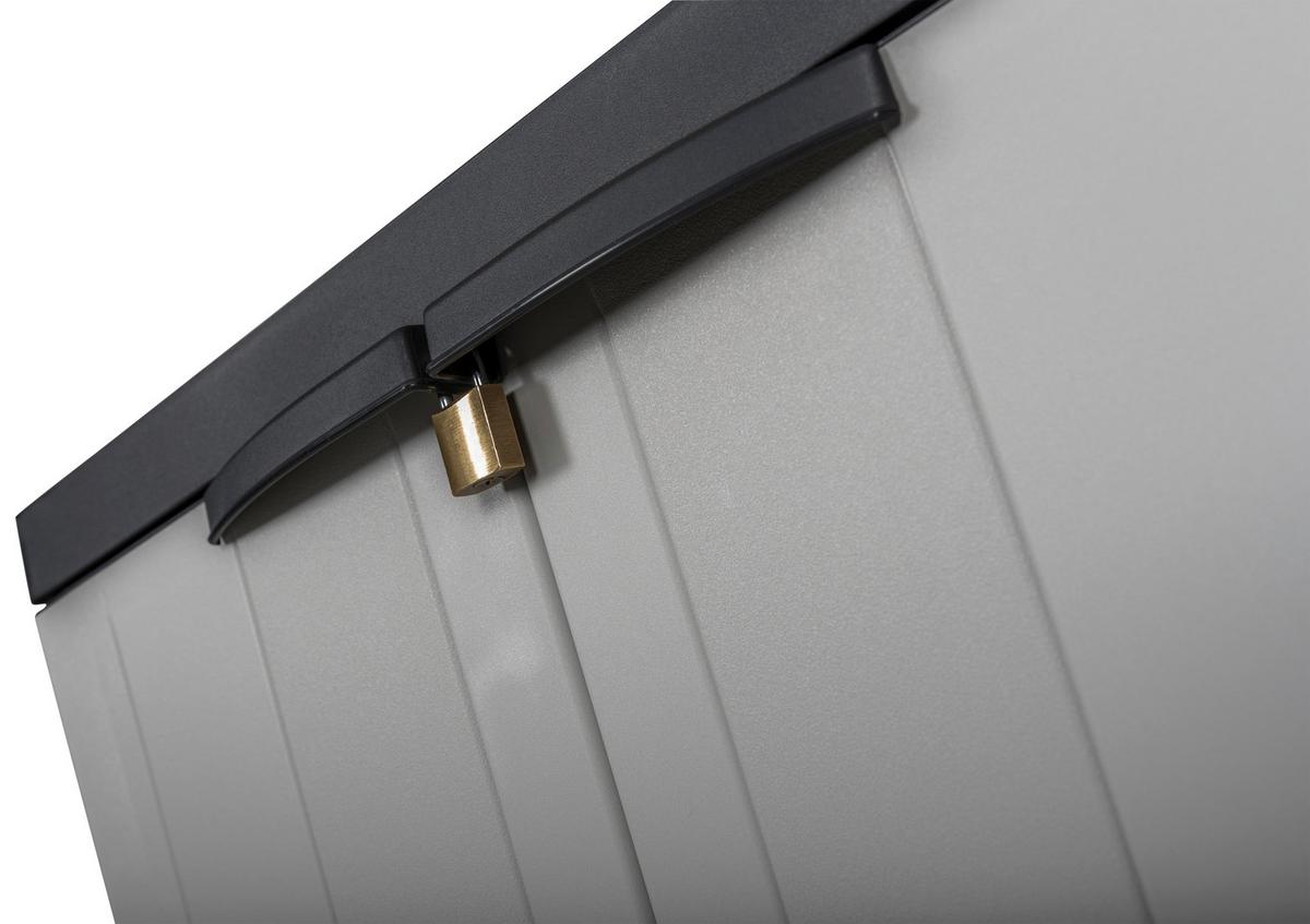 Werkzeugschrank Bio Midi Klein 65x85x37 cm versperrbar - Hellgrau/Schwarz, Basics, Kunststoff (65/85/37cm)