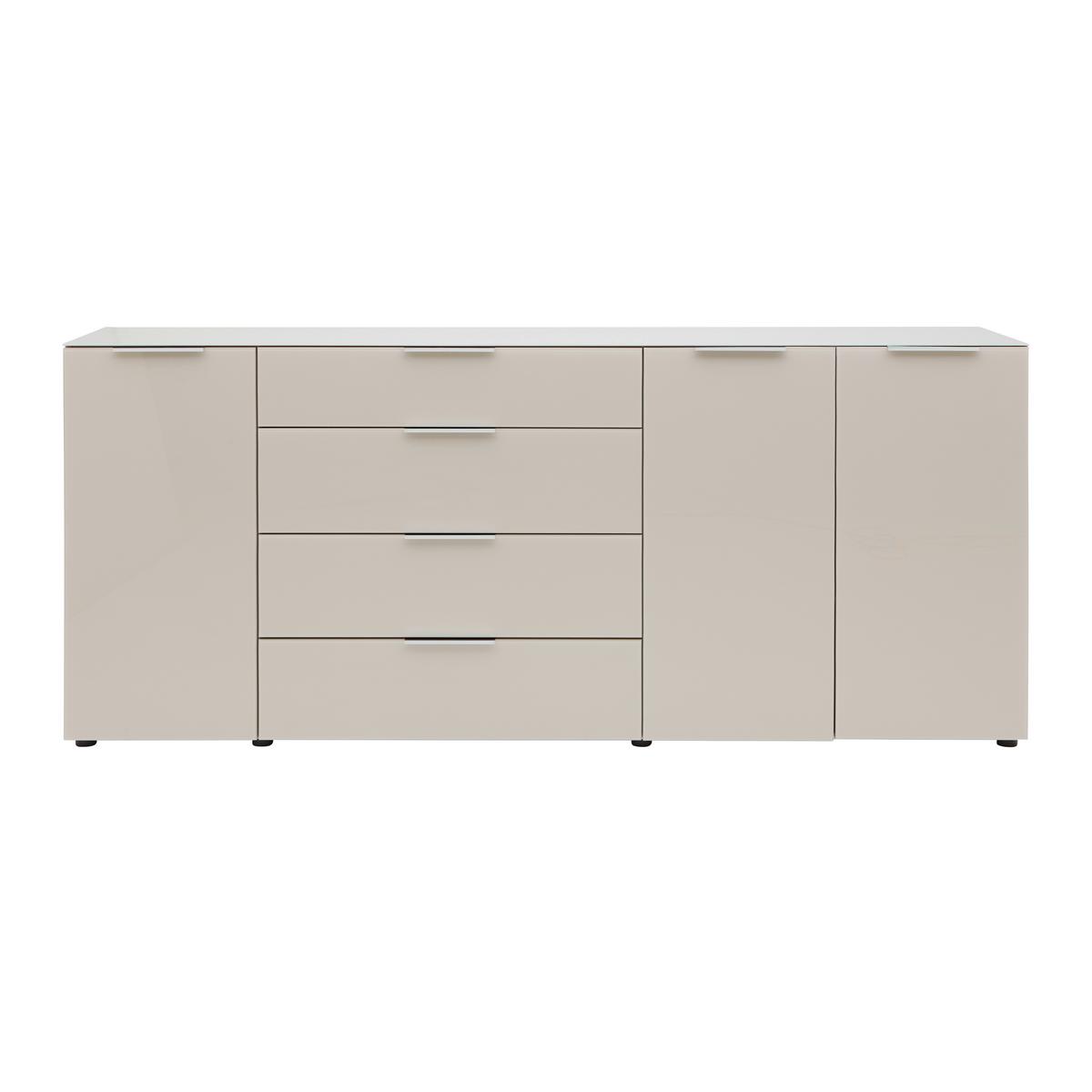 Široká komoda Siena SIENA -EXKLUSIV- - černá/kašmírová, Moderní, kov/kompozitní dřevo (226/99/40cm) - Mömax
