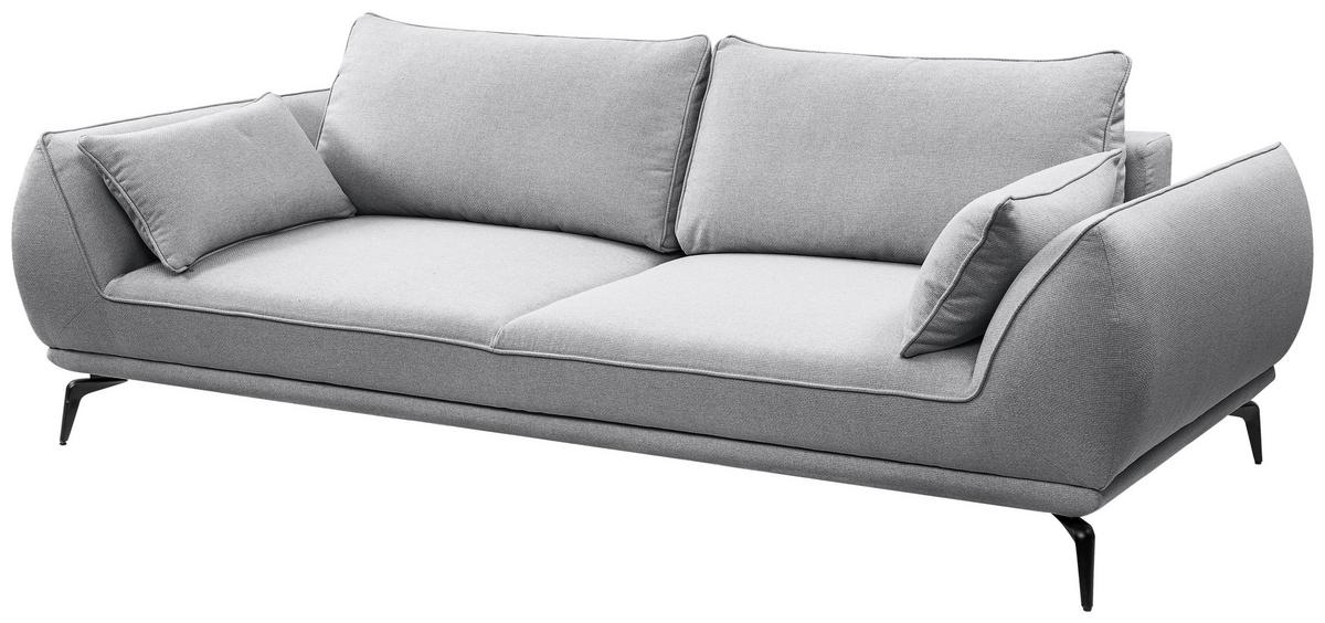 3-Sitzer-Sofa Cavo, Grau B: 249 cm - Creme/Schwarz, MODERN, Textil (249/86/118cm) - MID.YOU