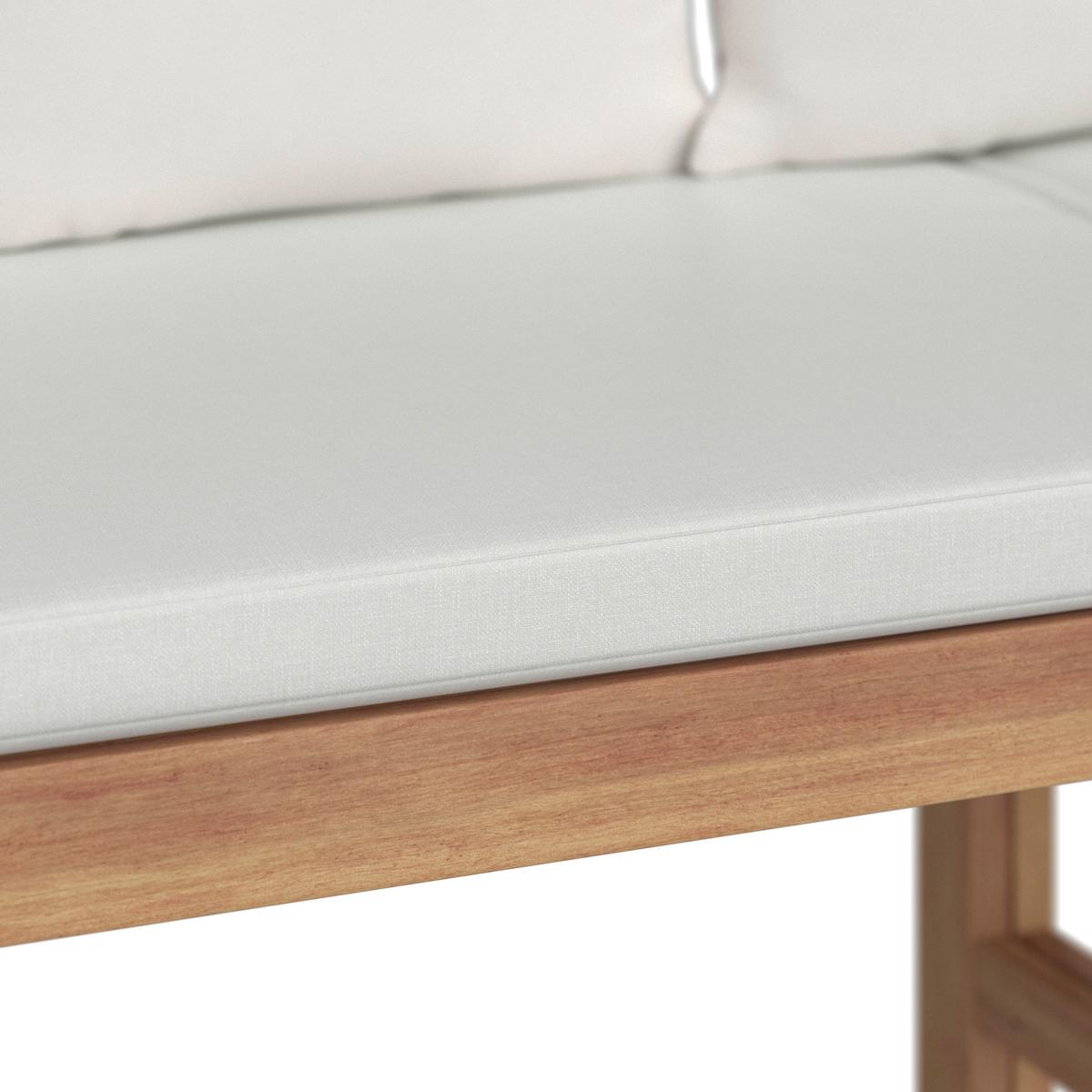 ZAHRADNÍ LAVICE JUNOA - šedá/barvy akácie, Moderní, dřevo/textil (200/75/60cm) - Bessagi Garden