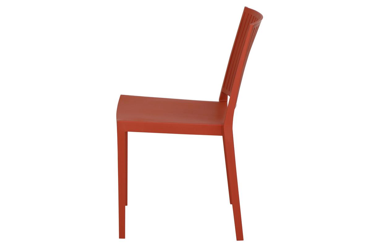 Gartengarnitur T20156 - Anthrazit/Rot, Basics, Holzwerkstoff/Kunststoff (80/80/80cm) - Siena Garden