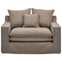 Sessel Aurora - Schwarz/Braun, Trend, Textil (129/92/105cm) - Livetastic