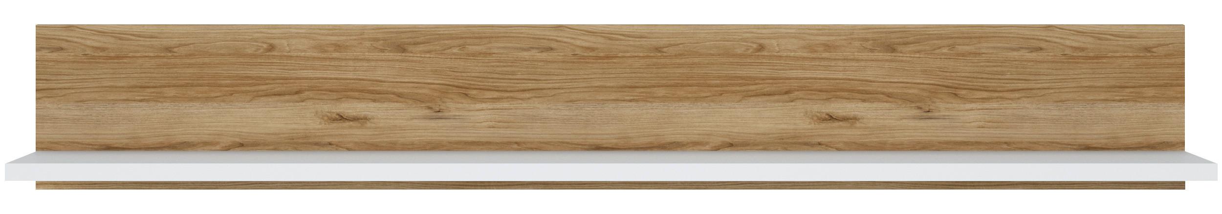 Wandpaneel Salinas B: 152,7 cm Weiß/Eichefarben - Eichefarben/Weiß, Trend, Holzwerkstoff (152,7/22/22cm)