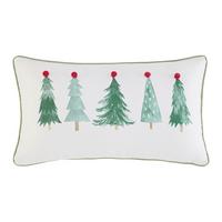DEKORAČNÝ VANKÚŠ CAROL - biela/zelená, kov/textil (30/50/6cm) - Mömax