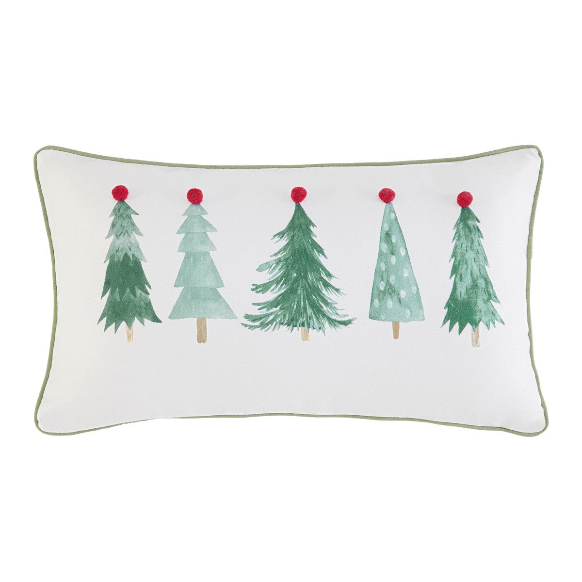 DEKORAČNÝ VANKÚŠ CAROL - biela/zelená, kov/textil (30/50/6cm) - Mömax
