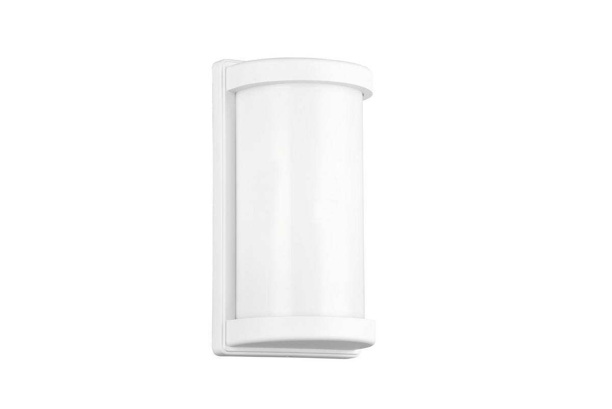 AUßENWANDLEUCHTE 10W, Weiß - Weiß, Design, Kunststoff/Metall (26,5/14,5/10cm)