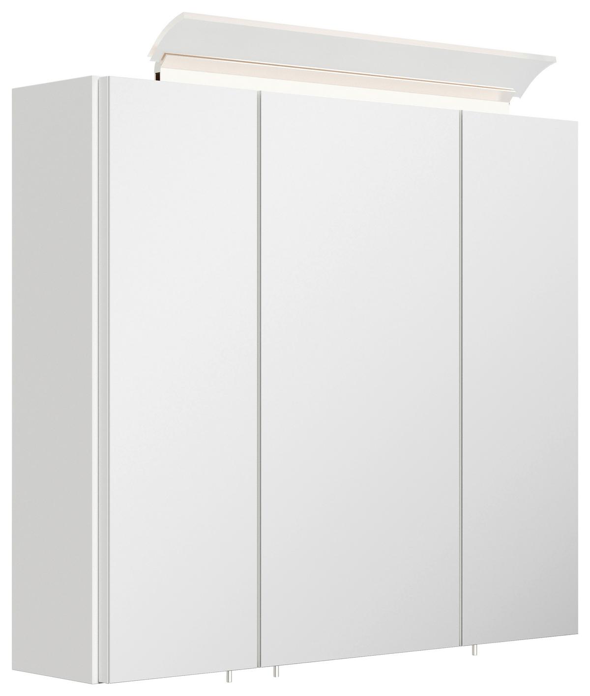 BADEZIMMER Limes, Weiß HG B: 70 cm - Weiß Hochglanz/Weiß, Basics, Keramik/Holzwerkstoff (70cm) - MID.YOU