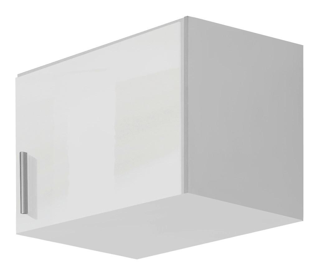 Aufsatzschrank 47cm Celle, Weiß - Weiß Hochglanz/Weiß, MODERN, Holzwerkstoff (47/39/54cm)