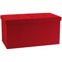 Sitzbox Boxas Rot B: 76 Cm - Rot, Basics, Holzwerkstoff/Kunststoff (76/38/38cm) - MID.YOU