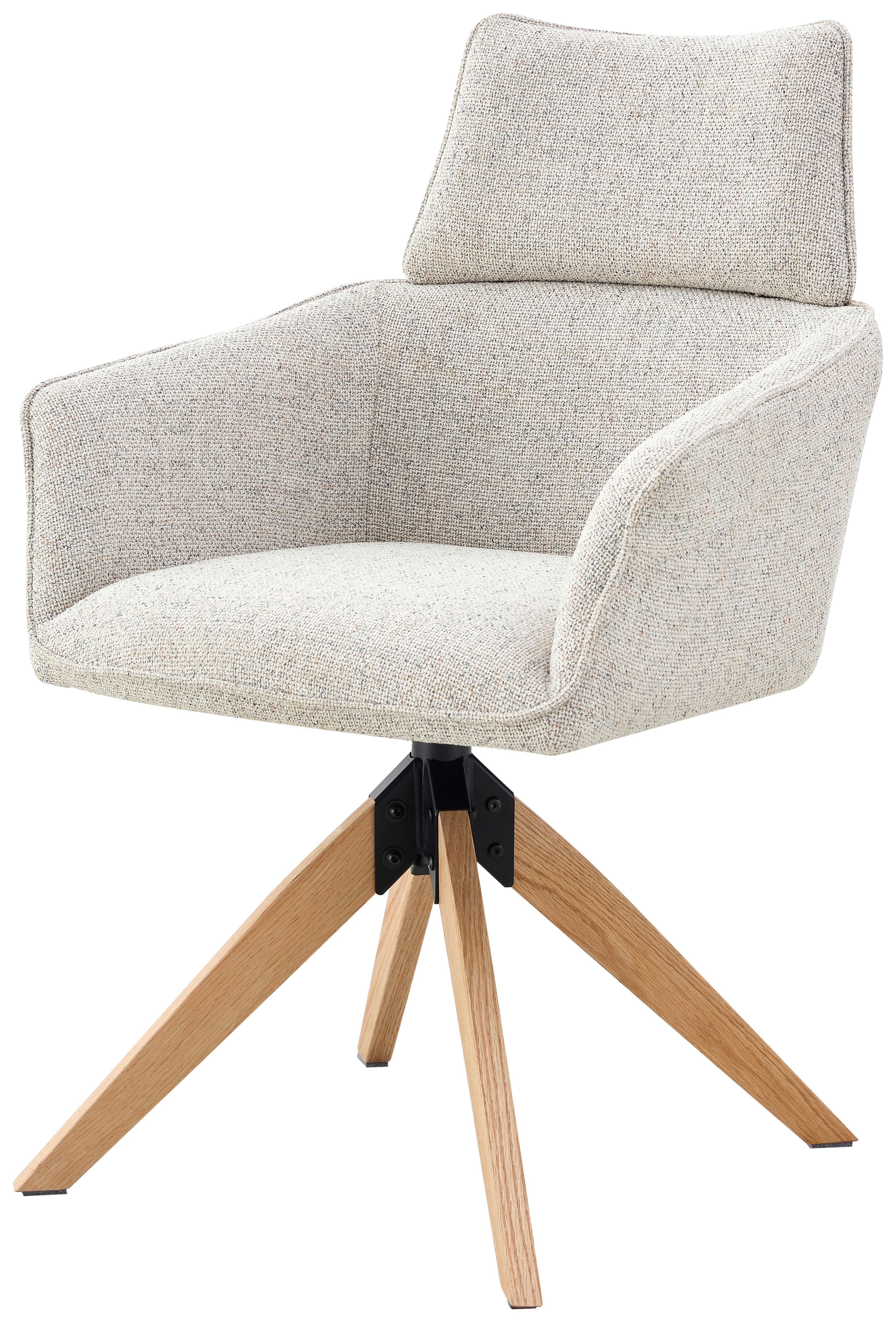 Armlehnstuhl Maris Webstoff Beige, B: 60 Cm - Beige/Naturfarben, KONVENTIONELL, Holz/Textil (60/94/67cm) - Livetastic