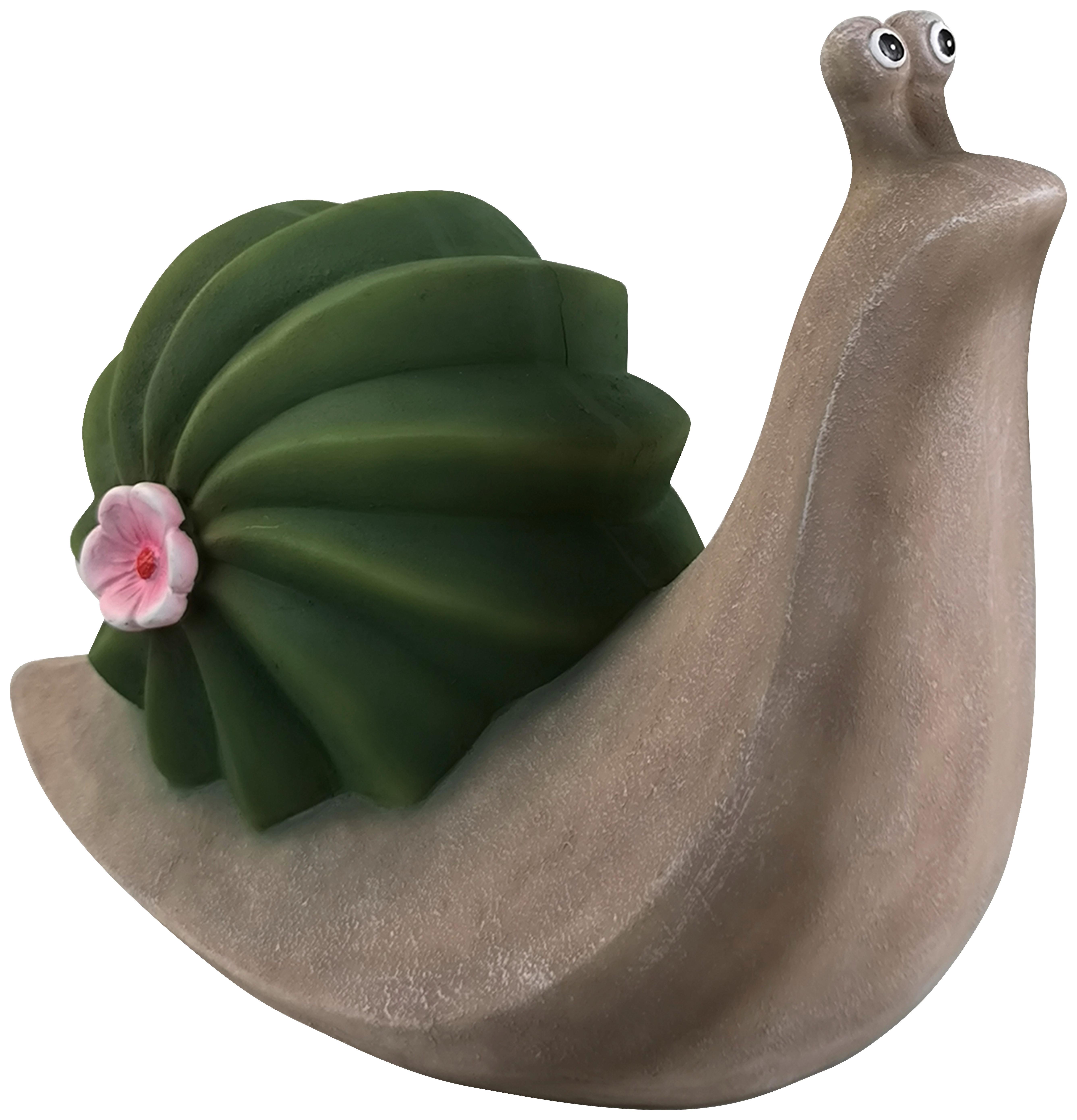 Dekoschnecke Nils - Pink/Braun, KONVENTIONELL, Kunststoff (25,5/13/19cm) - Luca Bessoni