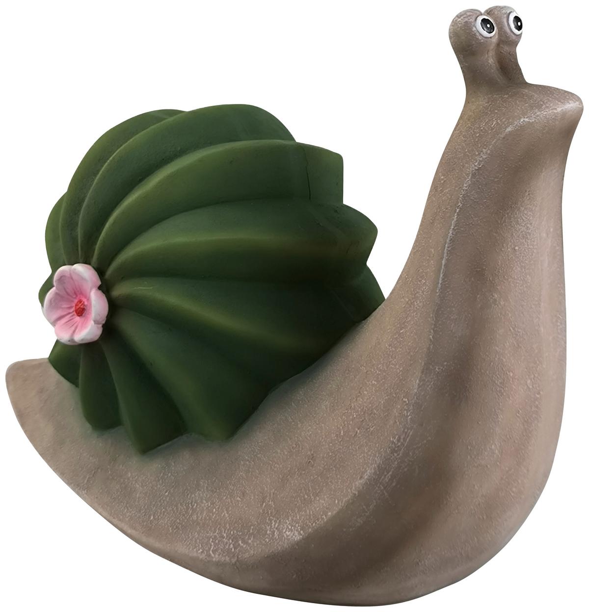 Dekoschnecke Nils - Pink/Braun, KONVENTIONELL, Kunststoff (25,5/13/19cm) - Luca Bessoni