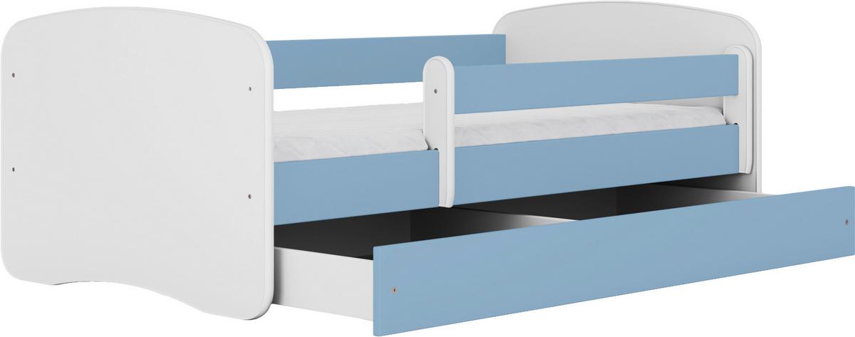 Kinder-/Juniorbett Babydreams Inkl. Matratze 80x160 - Blau/Birkefarben, MODERN, Holz/Holzwerkstoff (80/160cm) - MID.YOU