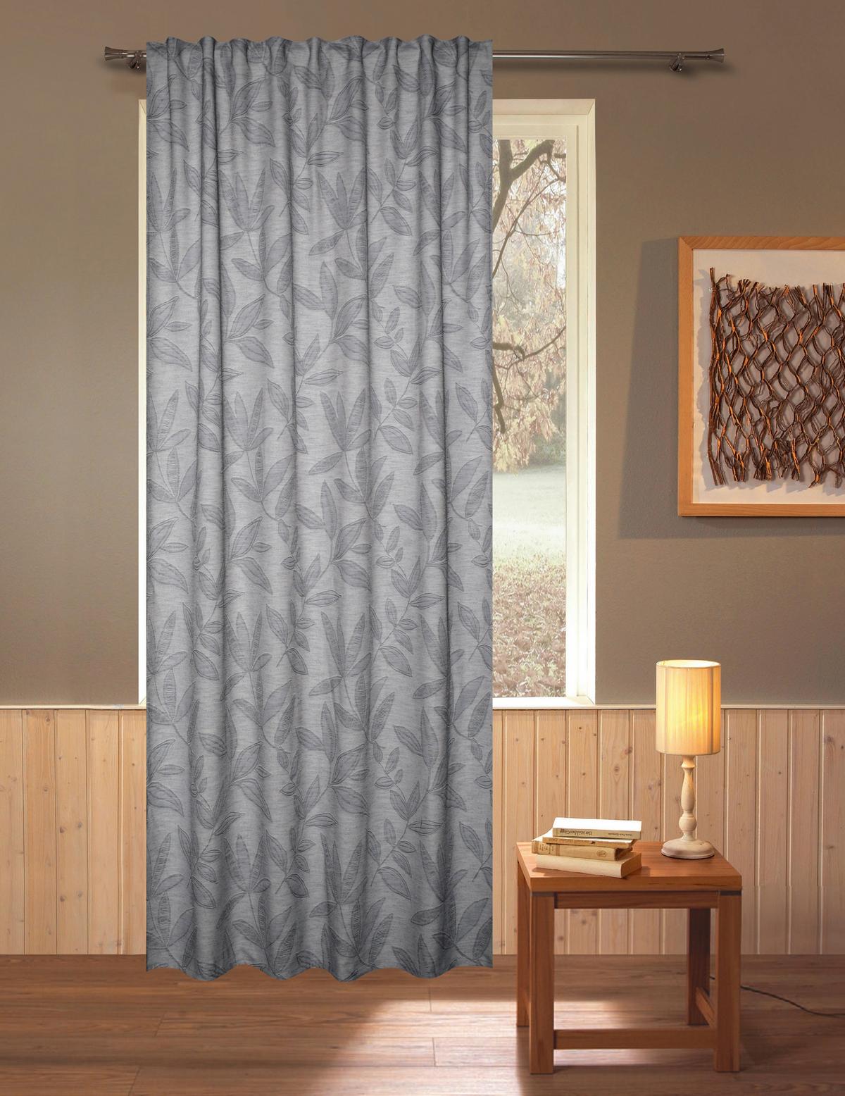 FERTIGVORHANG DEBBIE - Grau, ROMANTIK / LANDHAUS, Textil (140/245cm) - James Wood