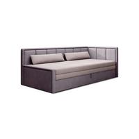 Récamiere Fulgeo Rechts Lila, Rosa, B: 214 Cm - Lila/Schwarz, Design, Textil (214/77/82cm) - MID.YOU