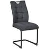 Schwingstuhl Chesterfield - Anthrazit/Schwarz, LIFESTYLE, Textil/Metall (44/96/59cm) - MID.YOU