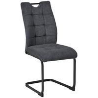 Schwingstuhl Chesterfield - Anthrazit/Schwarz, LIFESTYLE, Textil/Metall (44/96/59cm) - MID.YOU