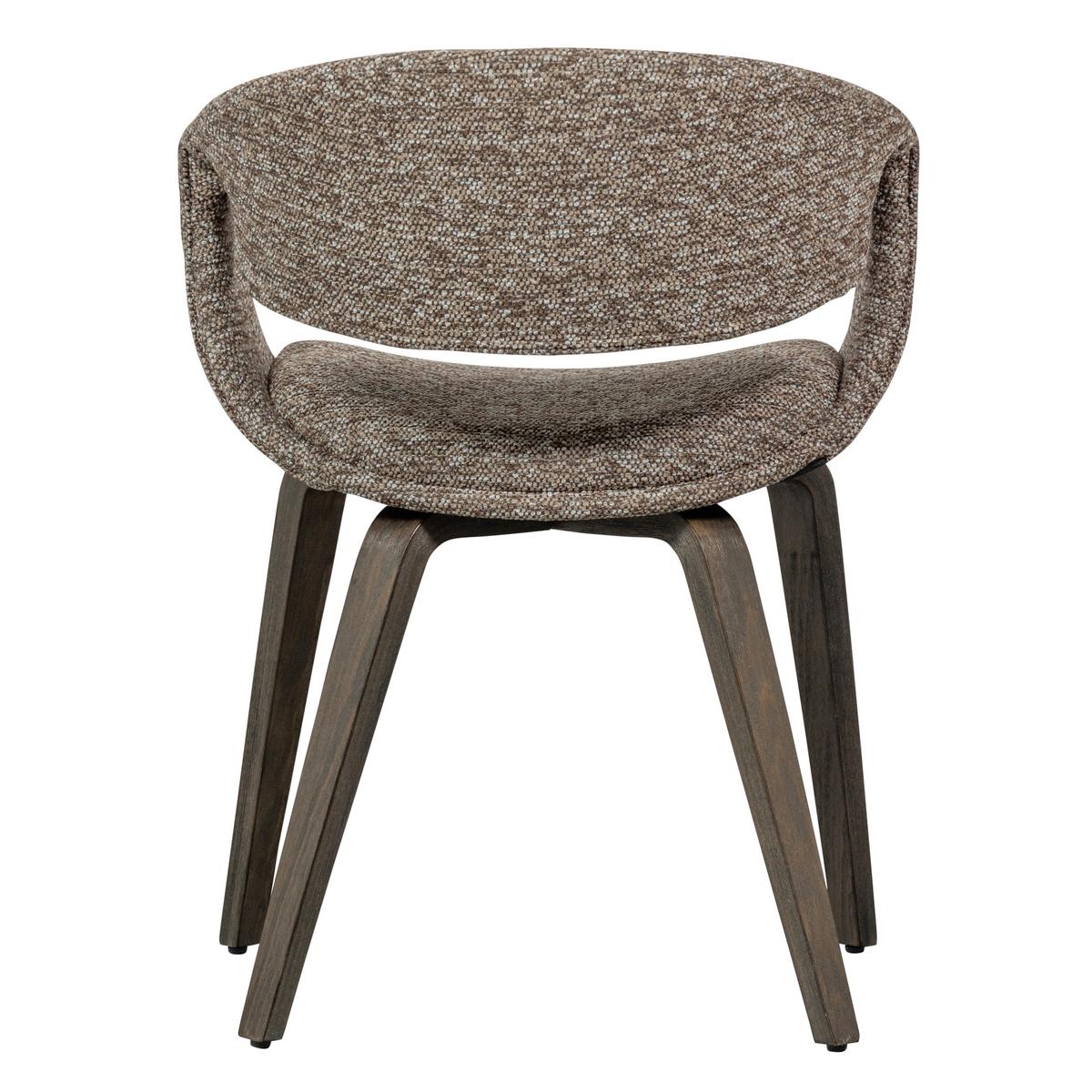 Armlehnstuhl-Set Yossi Braun/Dunkelbraun B: 57cm - Dunkelbraun/Braun, MODERN, Holzwerkstoff/Textil (57/78/57cm) - Livetastic