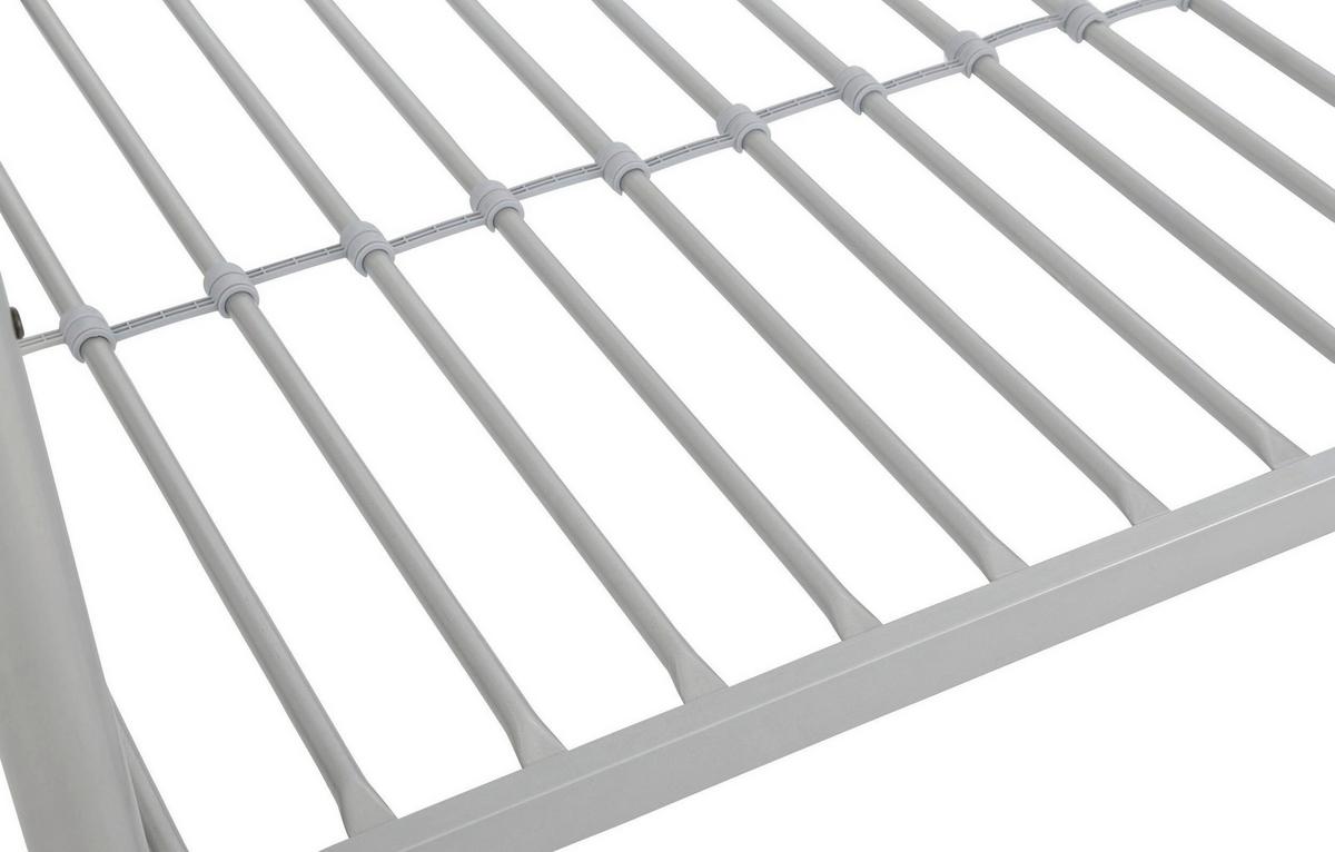 Etagenbett Rosie Silberfarben 90x200cm - Silberfarben, Design, Metall (90/200cm) - MID.YOU