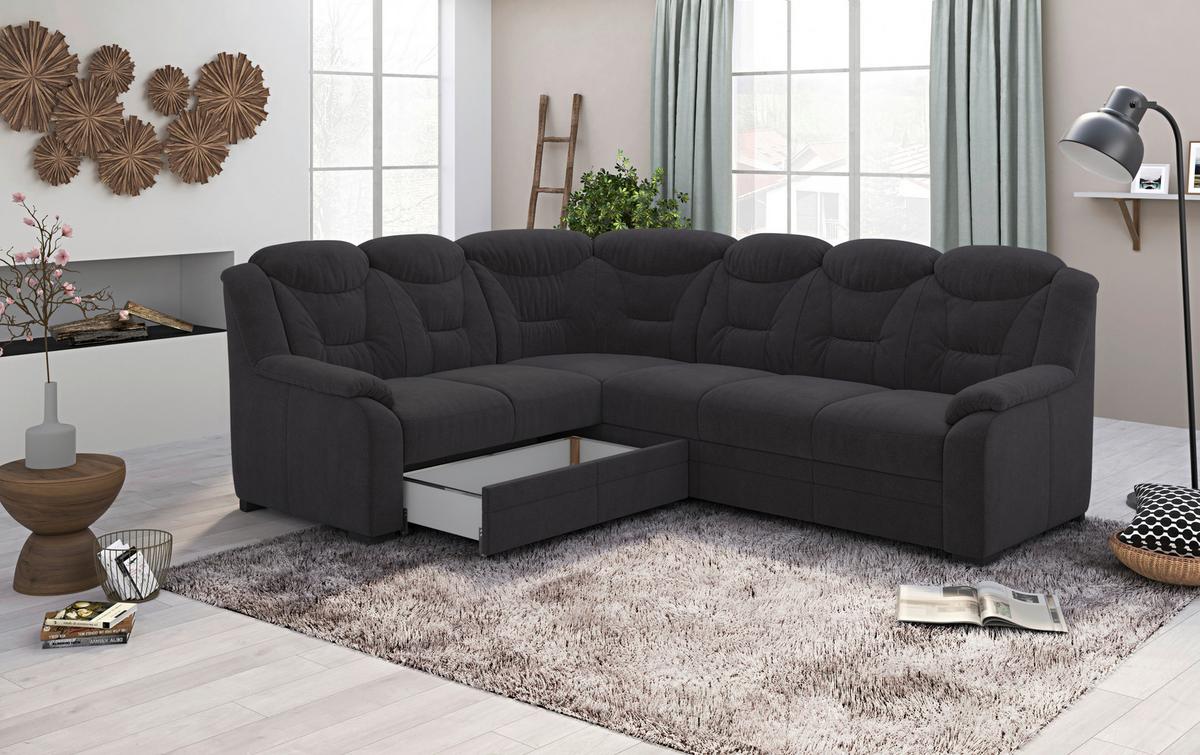 Ecksofa Marcus Schwarz S: 211x263 cm - Schwarz, Basics, Textil (211/263cm) - MID.YOU