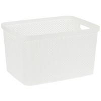 Aufbewahrungskorb Diamond 38,2x28 cm Kunststoff Weiß - Weiß, Basics, Kunststoff (38,2/22,2/28cm) - Luca Bessoni