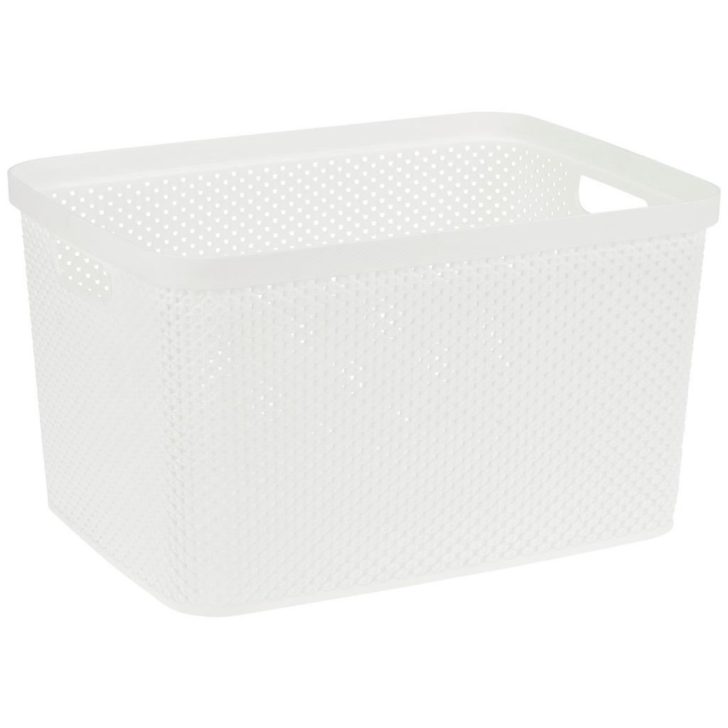 Aufbewahrungskorb Diamond 38,2x28 Cm Kunststoff Weiß