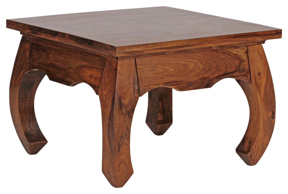 Couchtisch Holz Massiv Opium, Sheesham - Sheeshamfarben, Design, Holz (60/60/40cm) - MID.YOU