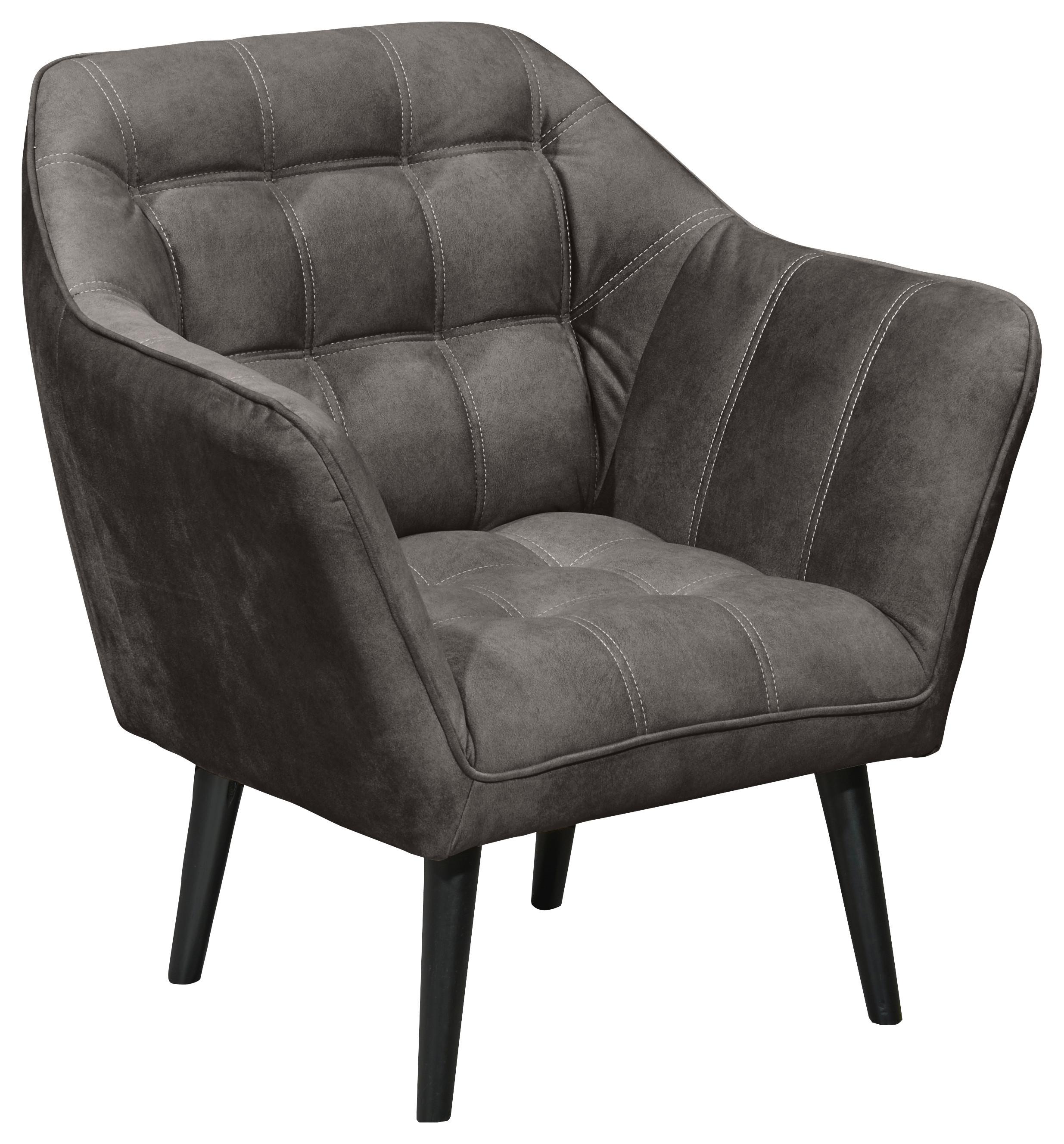 Cocktailsessel Max Dunkelbraun B: 84 cm - Dunkelbraun/Schwarz, MODERN, Holzwerkstoff/Textil (84/87/70cm) - MID.YOU