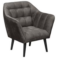Cocktailsessel Max Dunkelbraun B: 84 Cm - Dunkelbraun/Schwarz, MODERN, Holzwerkstoff/Textil (84/87/70cm) - MID.YOU