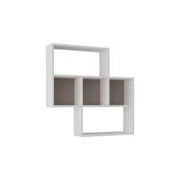 Wandregal Maybe Weiß/mokka B: 85 Cm - Weiß/Mokka, Design, Holzwerkstoff (85/85/20cm) - Livetastic