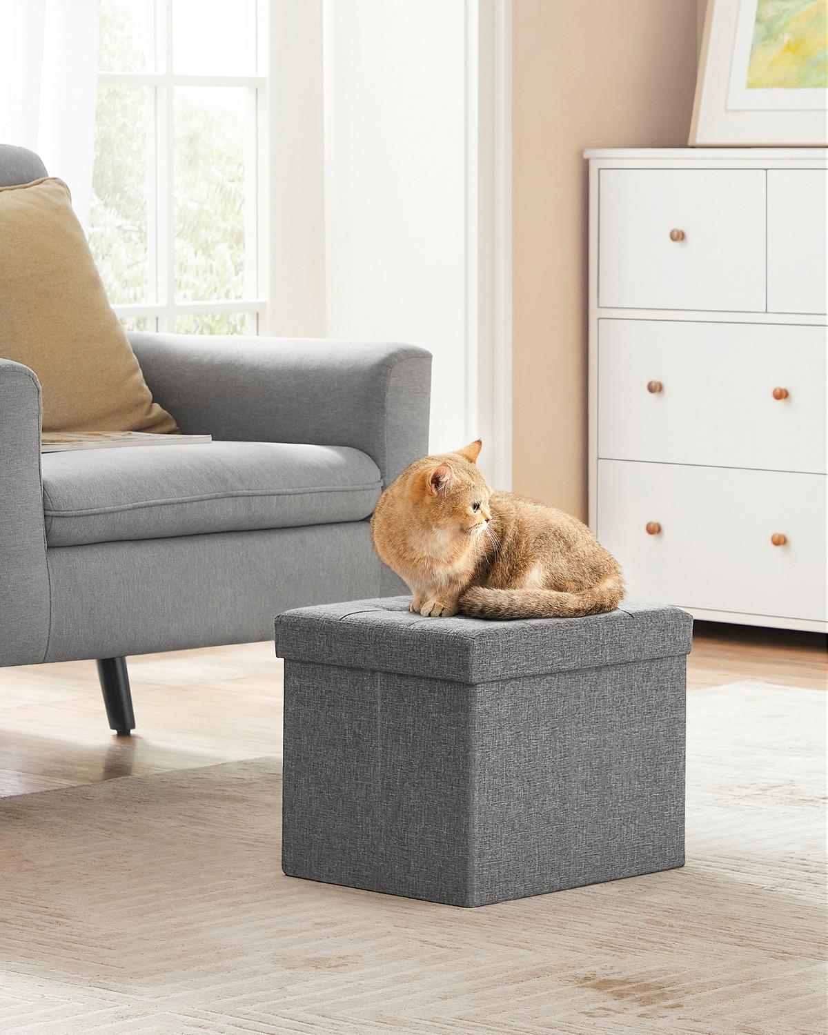 SITZBOX Grau B: 41cm - Grau, Basics, Holzwerkstoff/Textil (41/31/31cm)