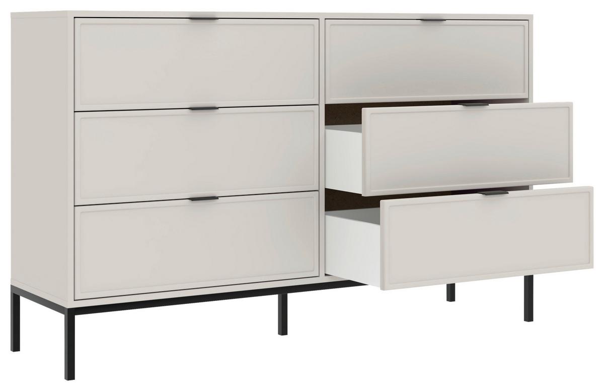 Kommode Deco Schwarz/Kaschmir B: 150cm - Kaschmir/Schwarz, Design, Holzwerkstoff/Metall (150/92/40cm) - MID.YOU