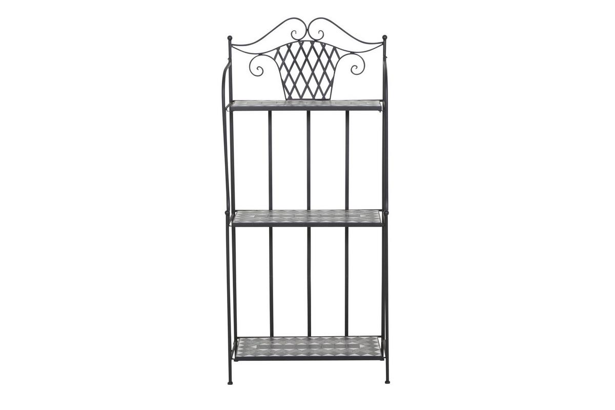 Pflanztisch J53786 - Schwarz, KONVENTIONELL, Keramik/Metall (62/142/29cm) - Siena Garden