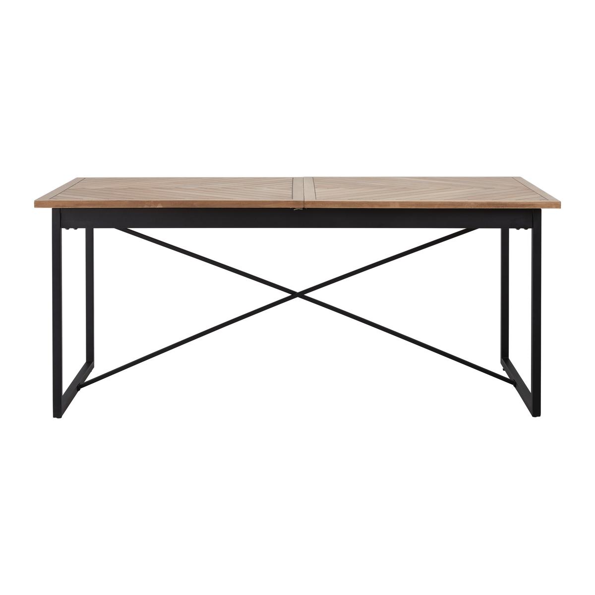 Výsuvný jídelní stůl CATALINA dyha dub/MDF 180-240 cm - černá/barvy dubu, Moderní, kov/dřevo (180-240/90/76cm) - Livetastic