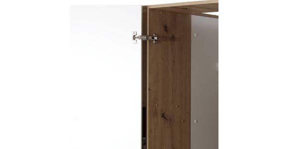 Eckschrank Begehbar mit Regal 120cm Box, Eiche Dekor/Weiß - Eichefarben/Weiß, MODERN, Holzwerkstoff (120/205/150cm) - Ondega