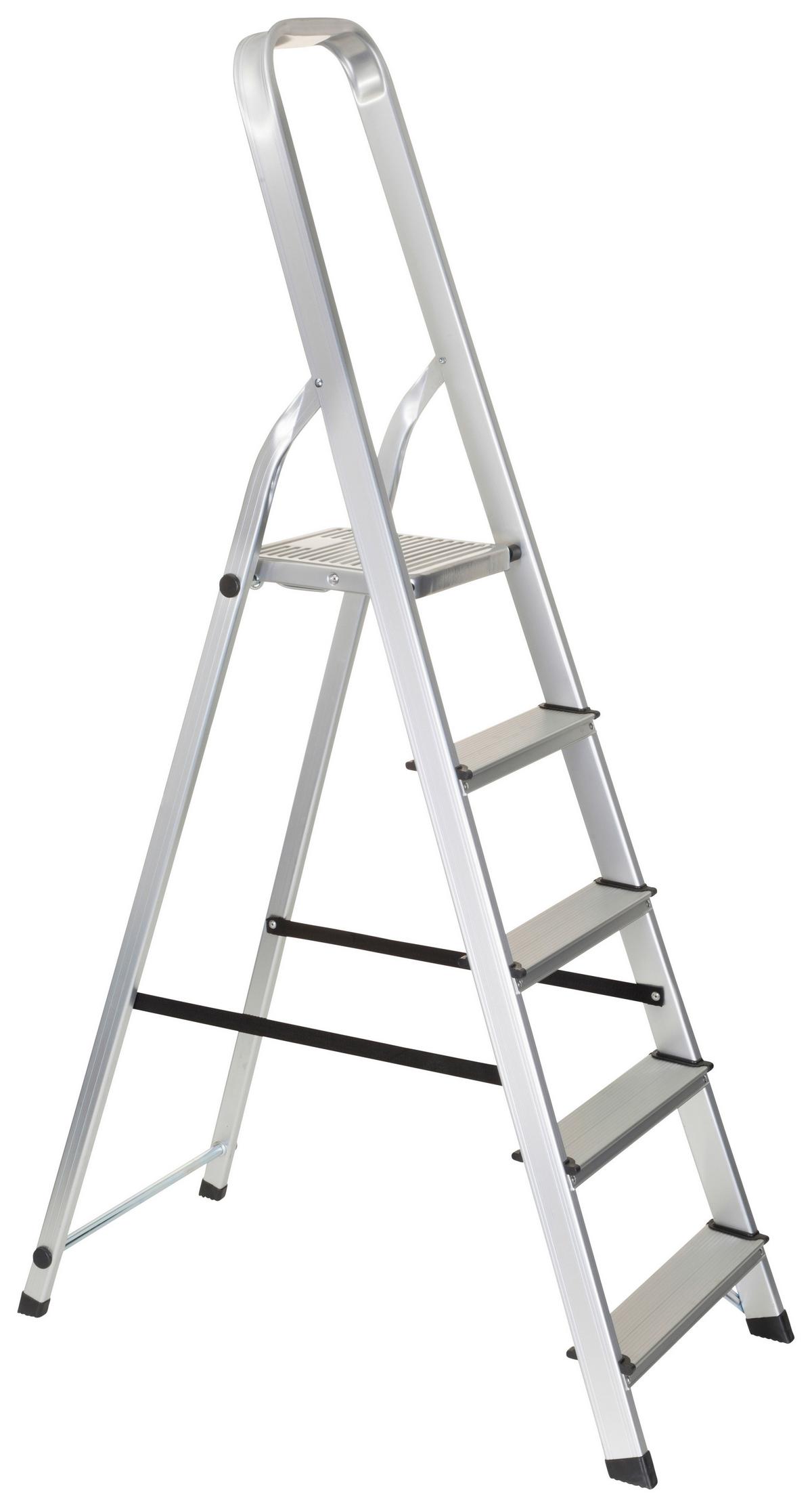 Klapptrittleiter Solid IIi - Alufarben, Basics, Metall (44/170/12cm) - MID.YOU