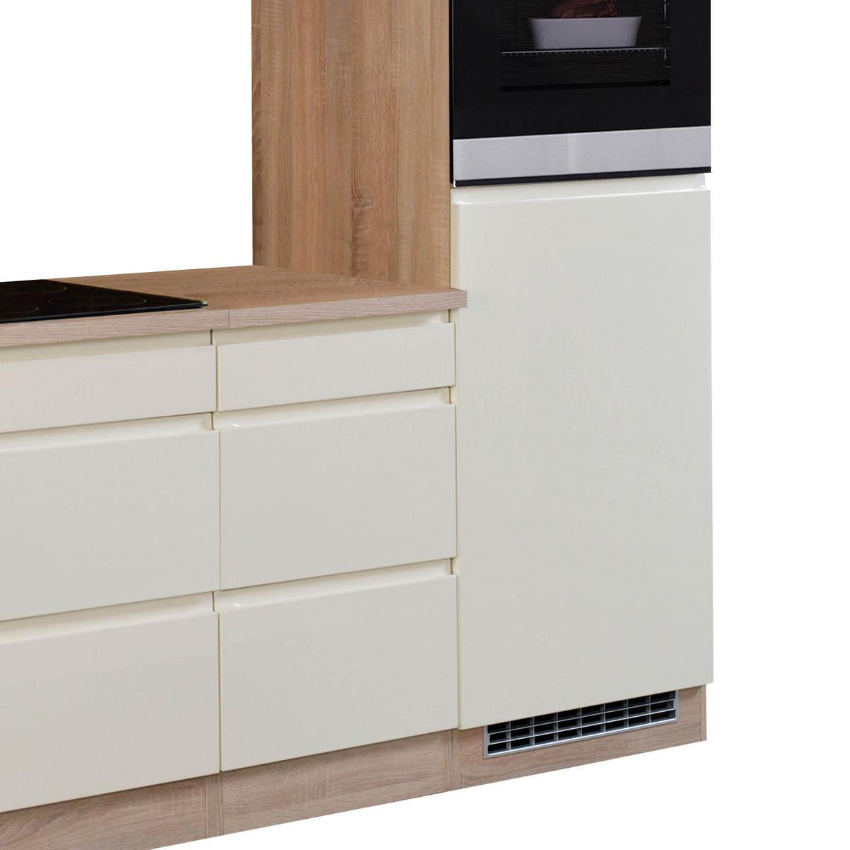 Küchenzeile Cardiff mit Geräten 280 cm Creme/Sonoma Eiche - Creme/Sonoma Eiche, Basics, Holzwerkstoff (280cm) - Held